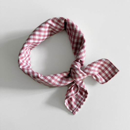 oud roze geruite sjaal kids