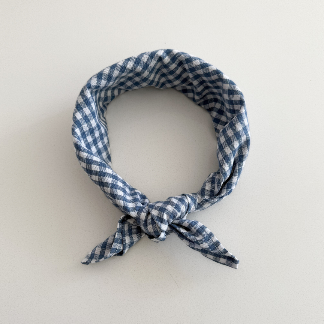 donkerblauw geruite sjaal kids