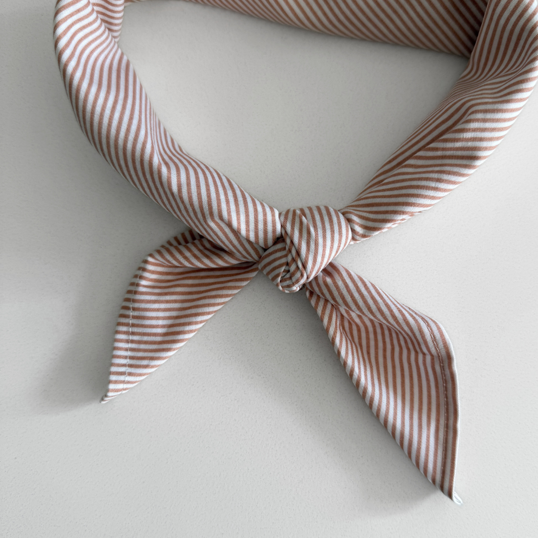 pastel oranje gestreepte sjaal kids baby brons