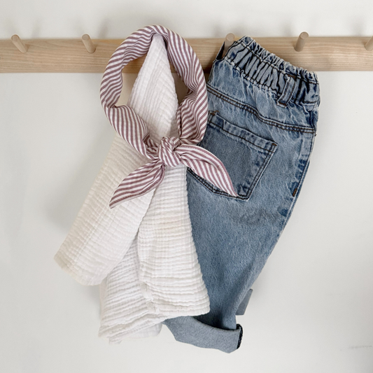 sjaal mauve gestreept kids baby sjaaltje