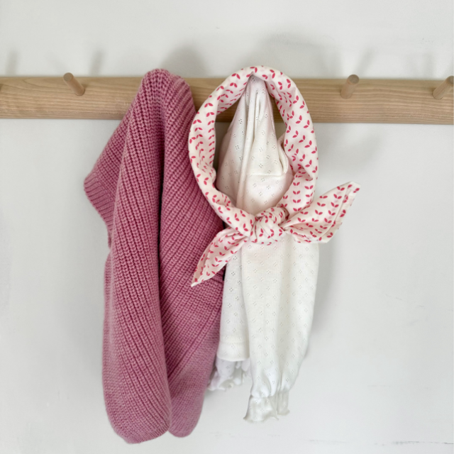 Roze print sjaal voor baby en kids