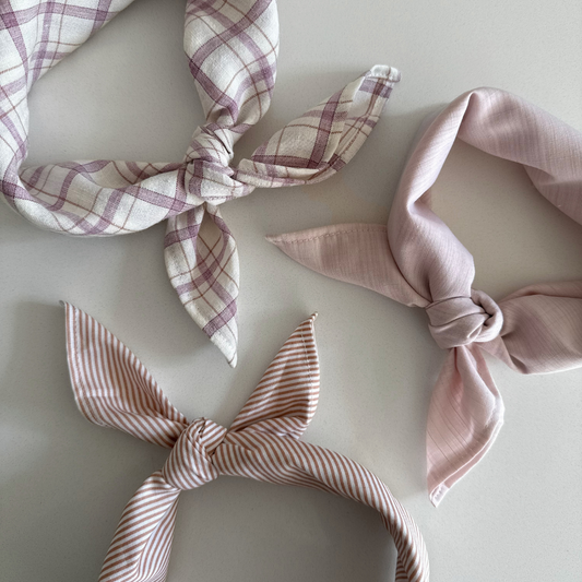 gestreepte paarse sjaaltje kids roze en gestreept