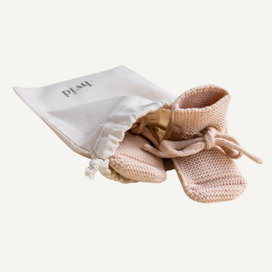 wollenslofjes babyslofjes merinowol apricot