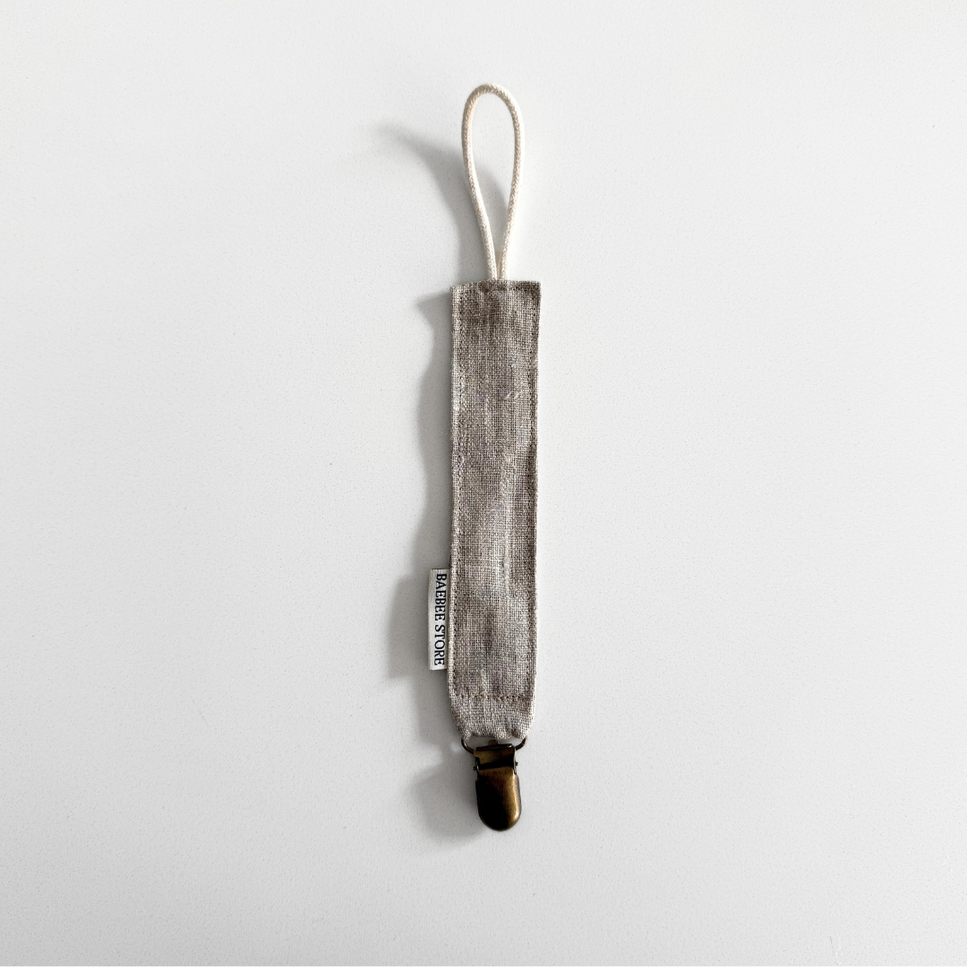 speenkoord baby newborn beige linnen