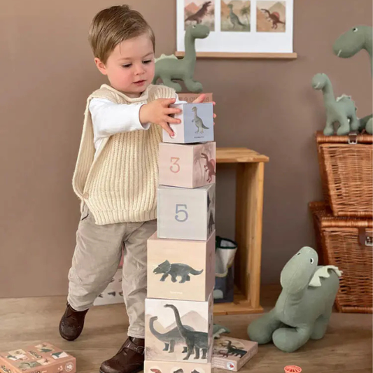 stapelkubus blokken dino dinosaurus speelgoed