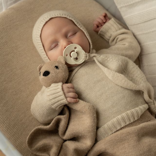 titi speendoek cream hvid merinowol teddy tokki baby