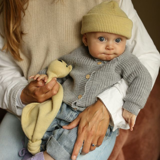 light yellow wol merinowol teddy tokki beanie baby