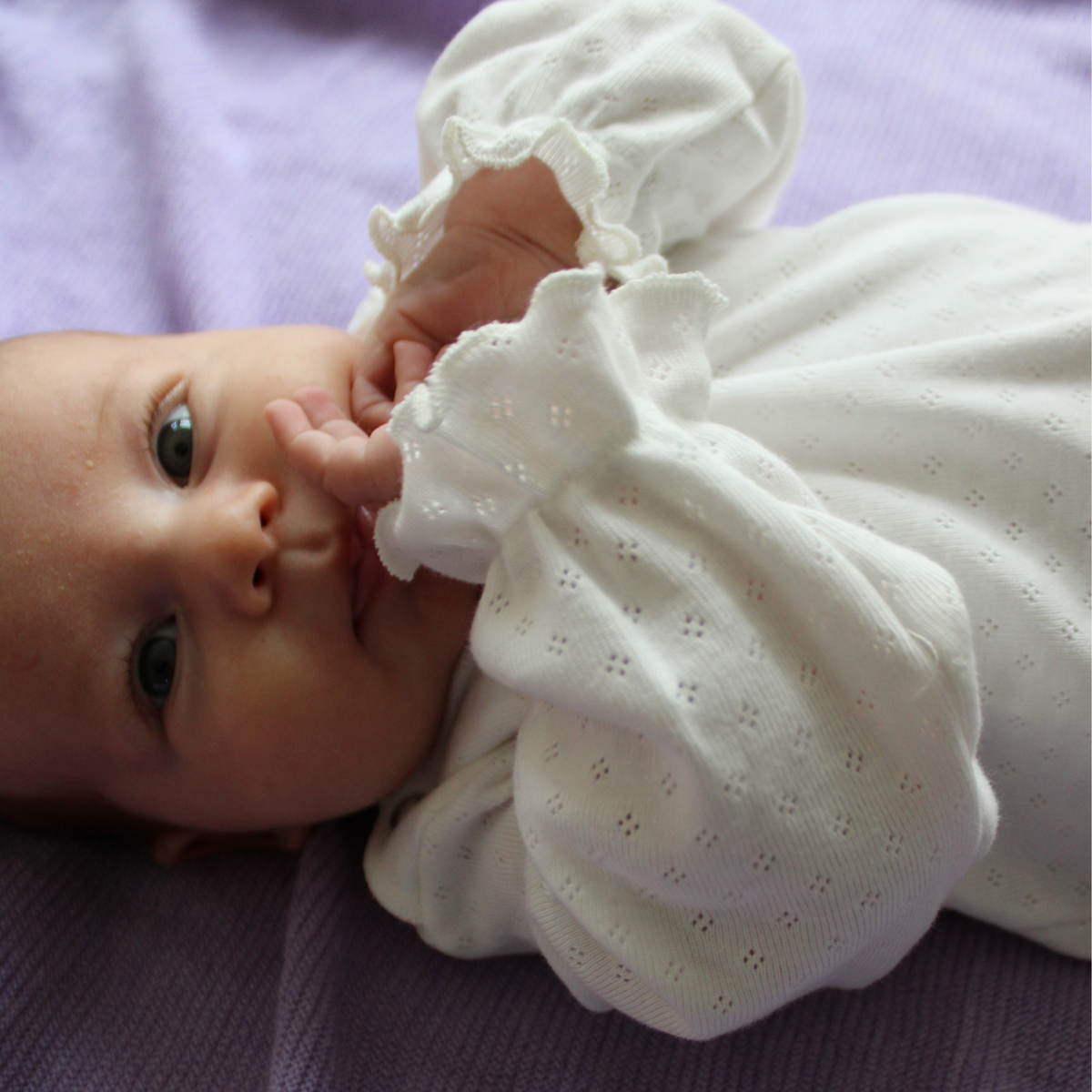 pointelle shirt top baby newborn wit