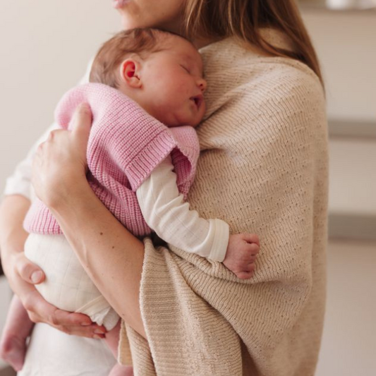 hvid merinowol wol baby newborn vest spencer roze