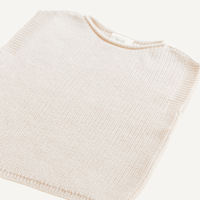 cream vest spencer merinowol baby hvid