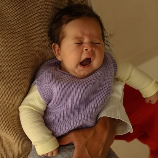 hvid vest baby newborn merinowol vest spencer lila paars