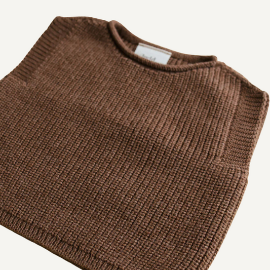 baby newborn hvid merinowol mocha bruin