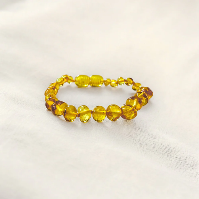 Barnsteen armband honey 14 cm voorbeeld