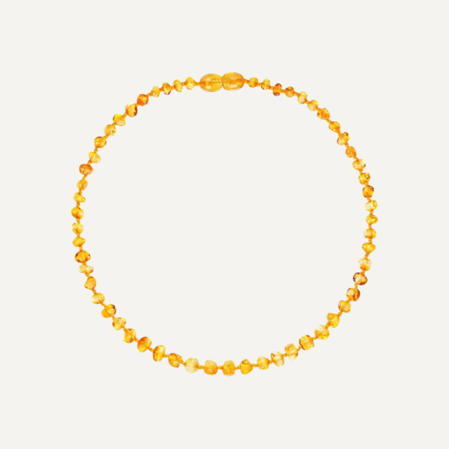 Barnsteen ketting kind honey 32 cm
