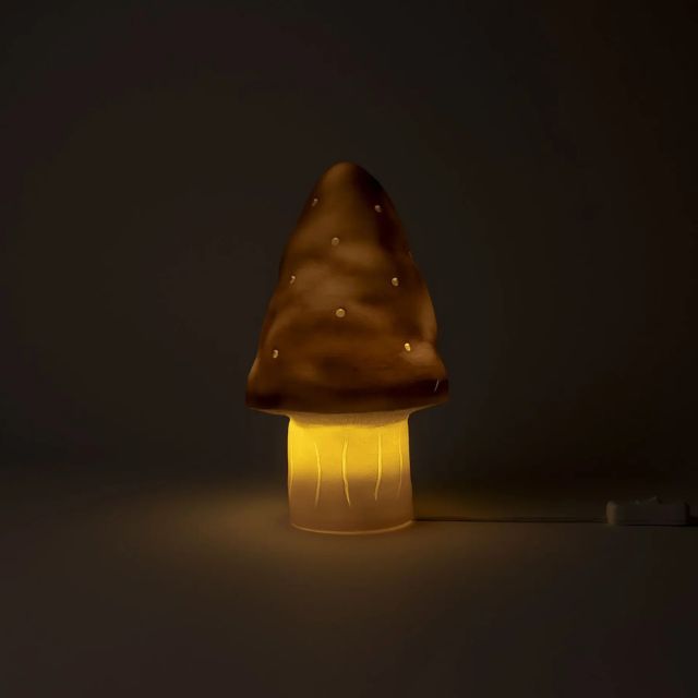 Egmont toys lamp paddenstoel chocolade 15x28 cm in het donker