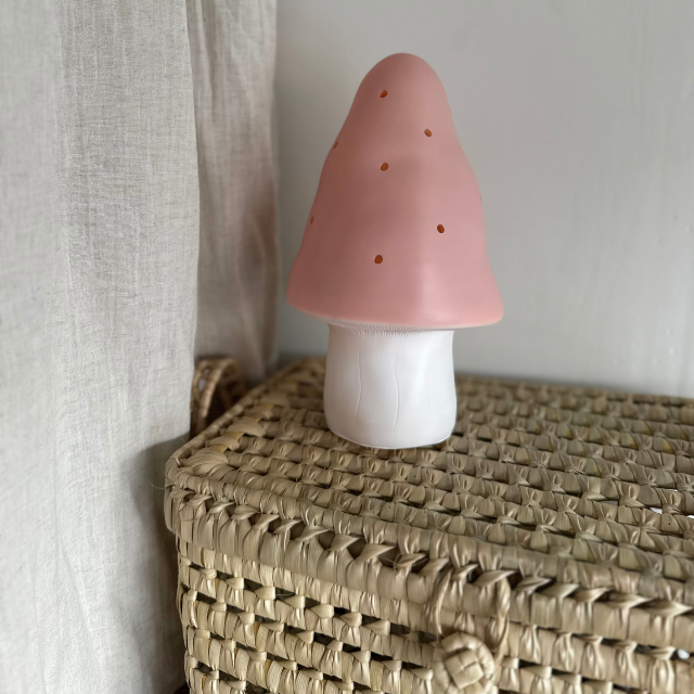 Egmont toys lamp paddenstoel vintage roze 15x28 cm kinderkamer