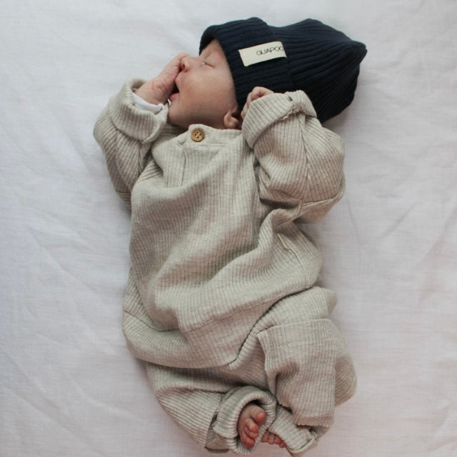 Guapoo beanie donker blauw newborn