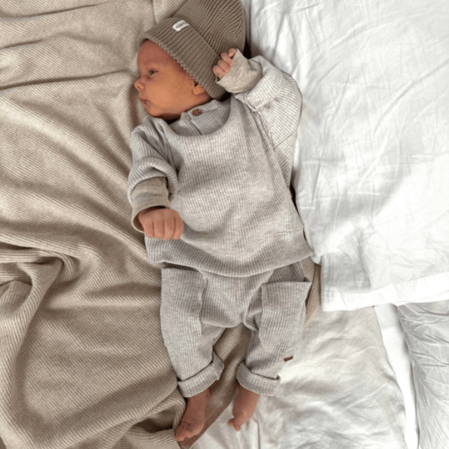 Guapoo rib legging grijs newborn