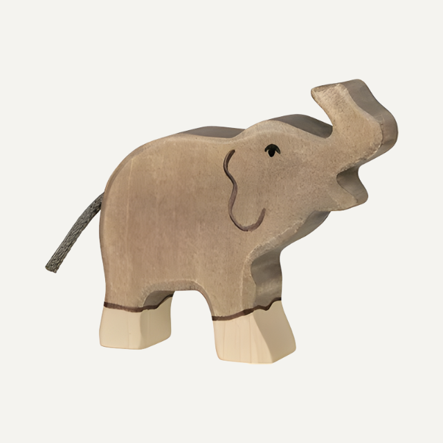 Holztiger olifant klein
