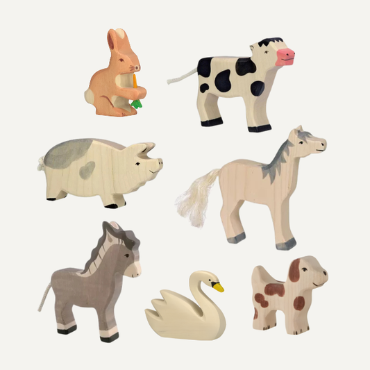 Holztiger boerderijdieren