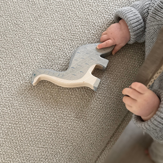 Holztiger brontosaurus houten speelgoed