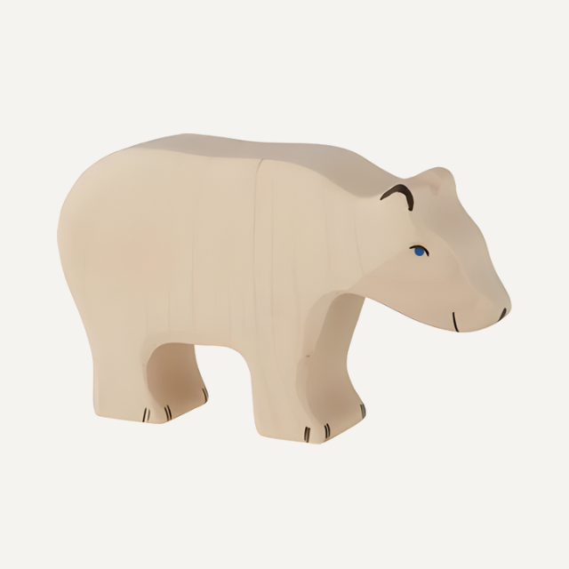 Holztiger ijsbeer etend