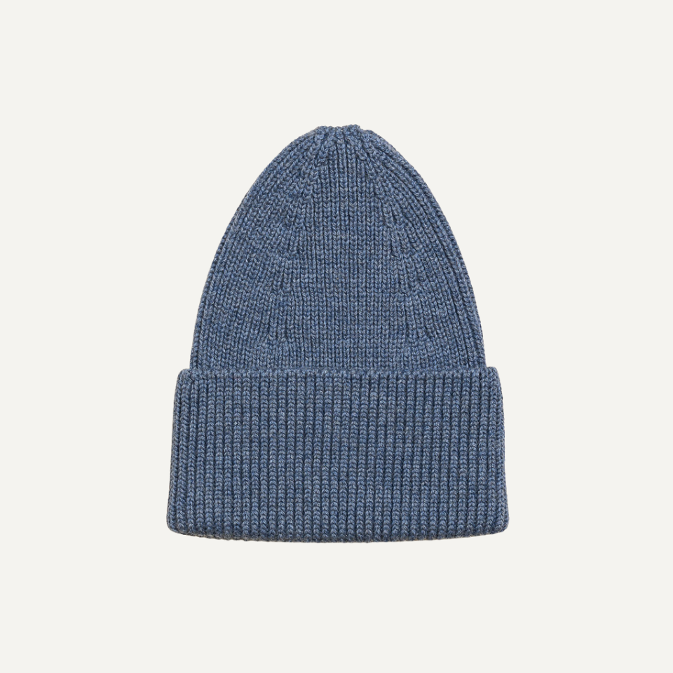Hvid beanie fonzie kids denim