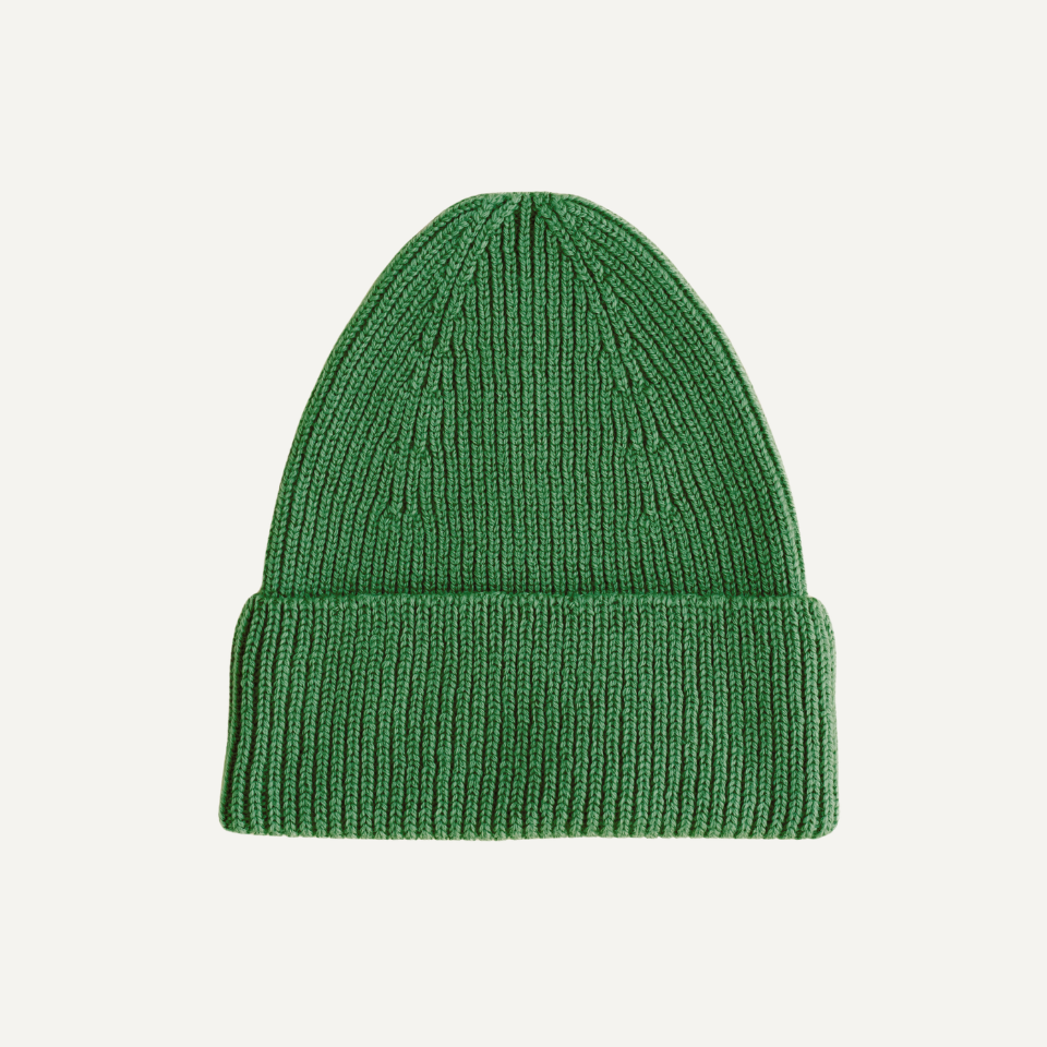 Hvid beanie fonzie kids grass