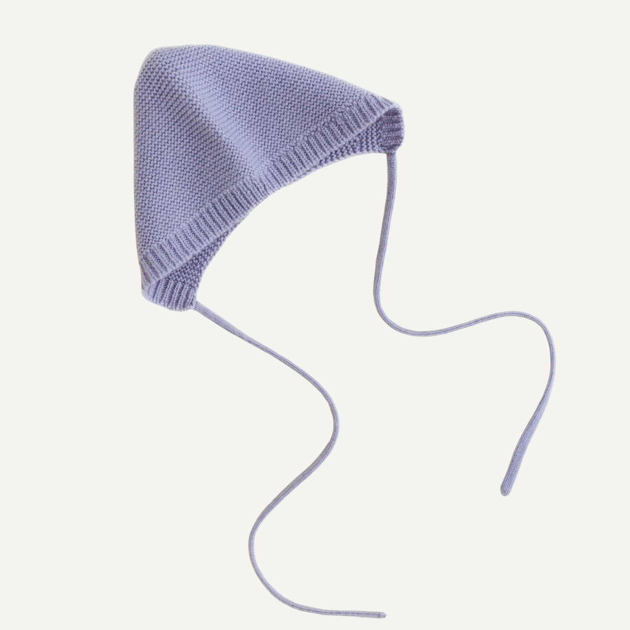 Hvid bonnet dolly lilac newborn achterkant