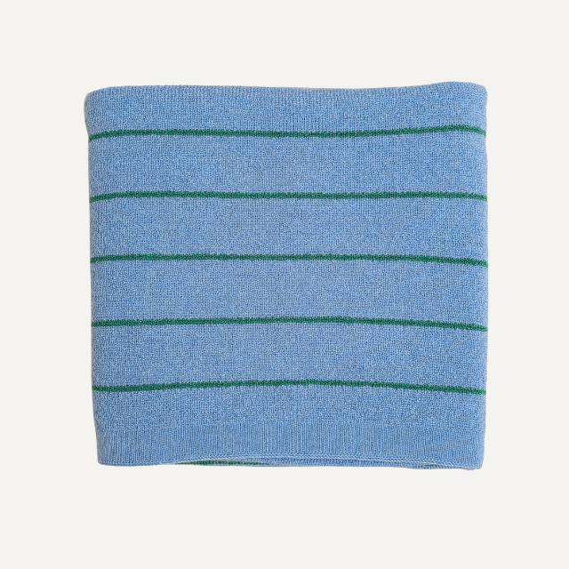 Hvid harry deken light blue + grass