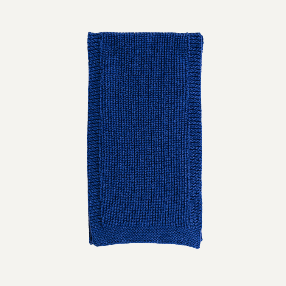 Hvid sjaal gustave cobalt blauw