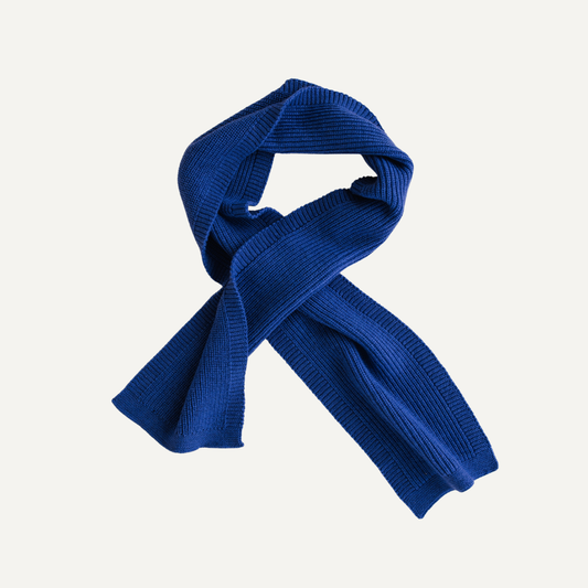 Hvid sjaal gustave cobalt blue
