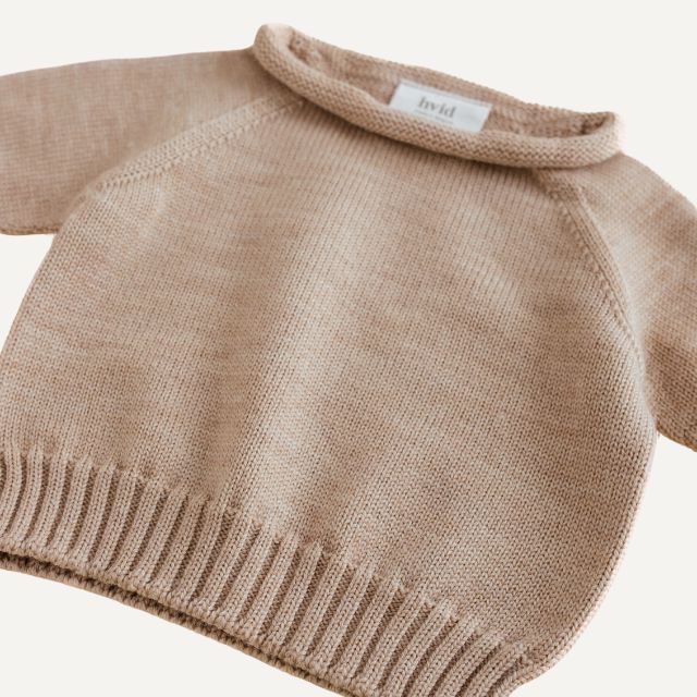 Hvid wollen trui georgette kleur sand 