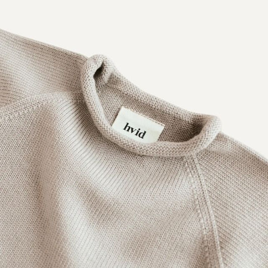 Hvid wollen trui georgette pebble bovenkant van de trui