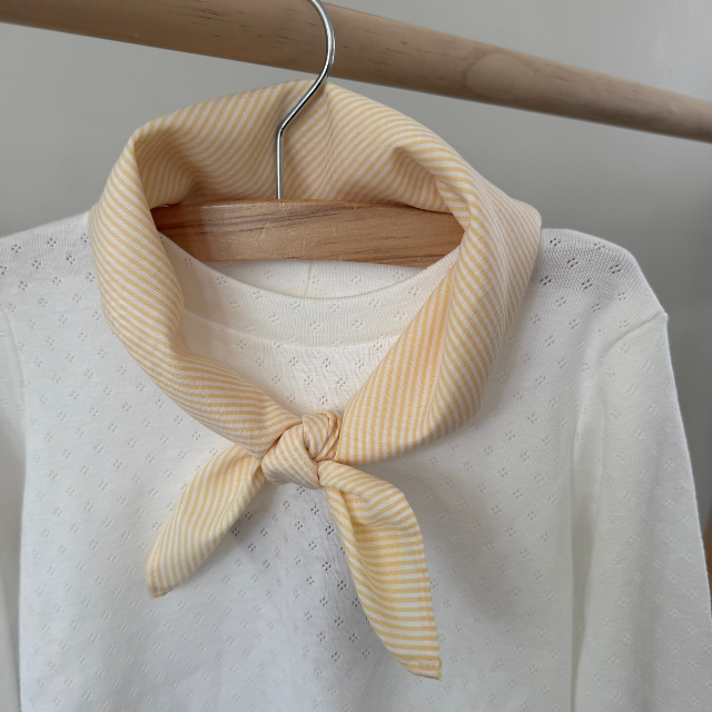 Striped scarf kids gray
