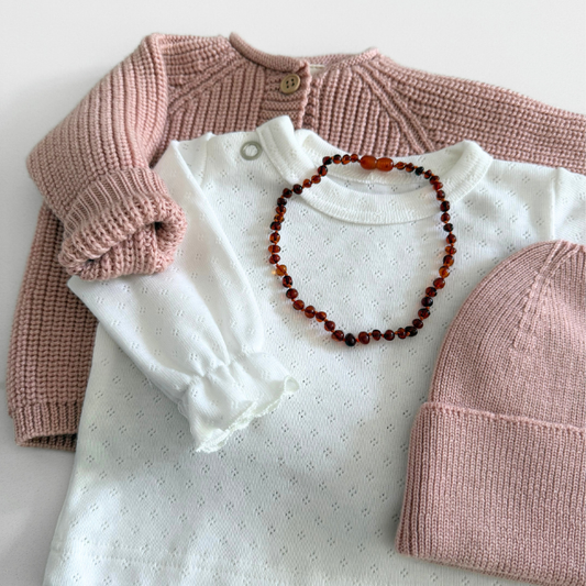 pointelle shirt baby newborn off white