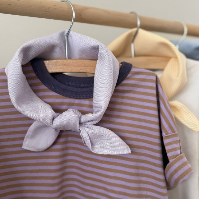 Checked mint green scarf kids