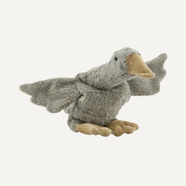 Senger warmte knuffel gans klein grijs