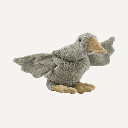 Senger warmte knuffel gans klein grijs