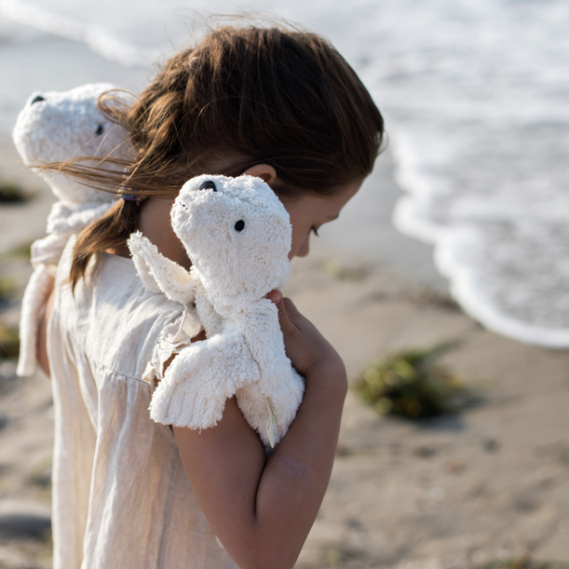 Senger warmte knuffel zeehond groot wit sfeerbeeld