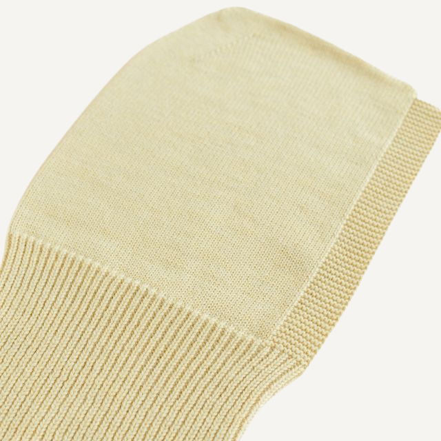 balaclava muts kids wol hvid geel light yellow