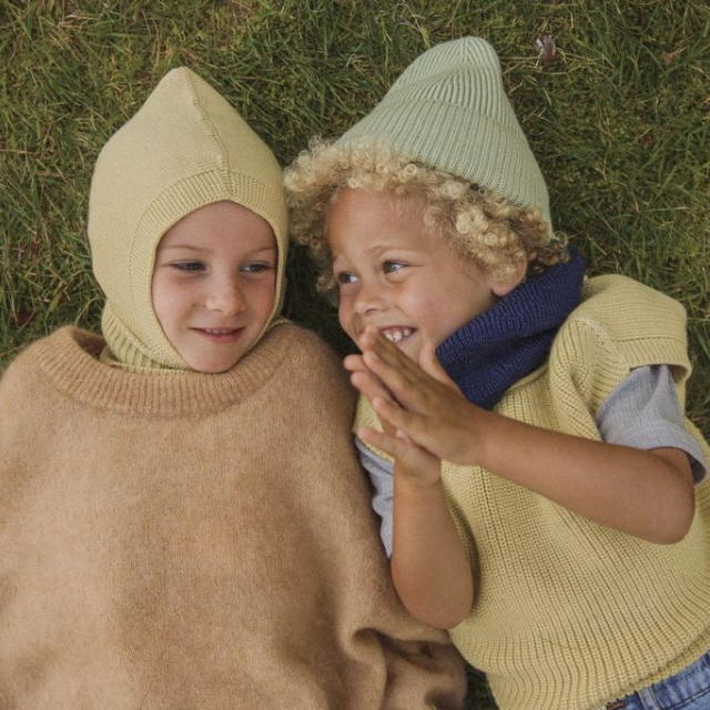 balaclava muts kids wol merinowol hvid