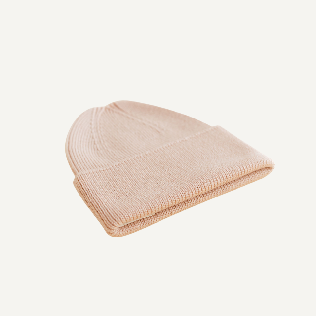 beanie muts fonzie hvid newborn baby hvid apricot