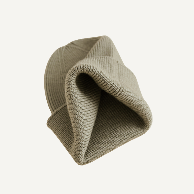 beanie fonzie muts merinowol wol newborn hvid artichoke