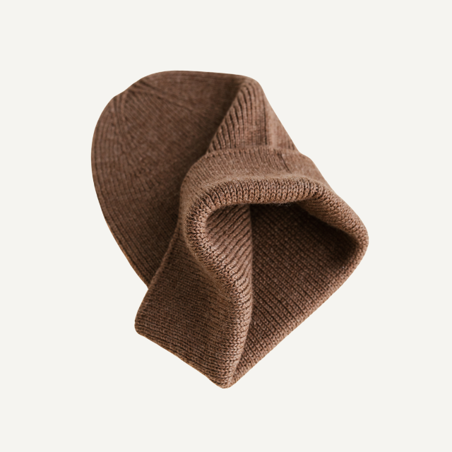 baby newborn muts beanie fonzie mocha merinowol