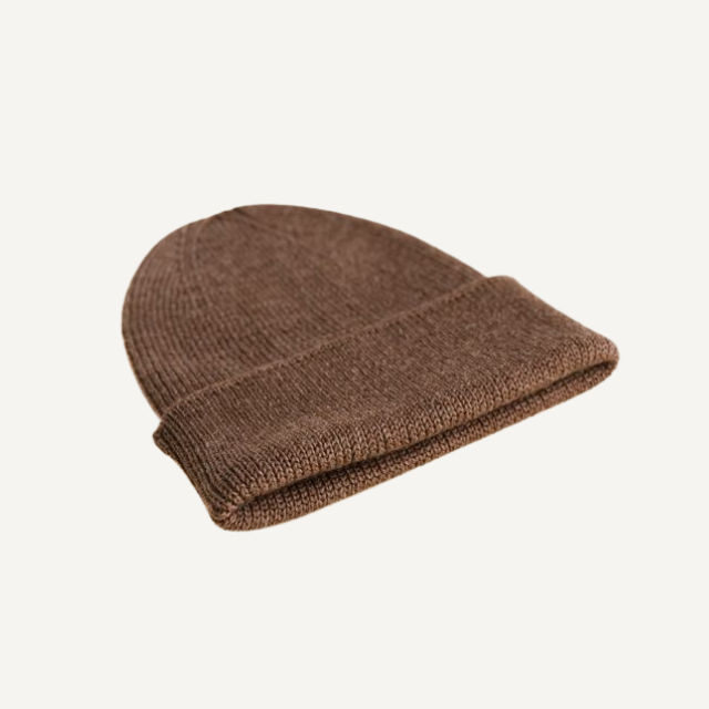 mocha bruin muts baby newborn hvid merinowol wol