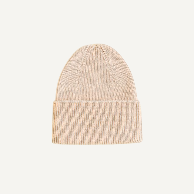 beanie fonzie muts merinowol oat hvid