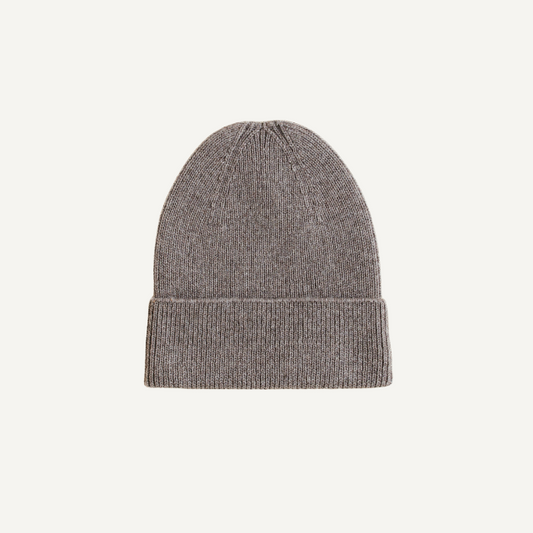beanie fonzie newborn muts baby otter grijs