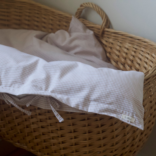lubilu mini check beige bedding 