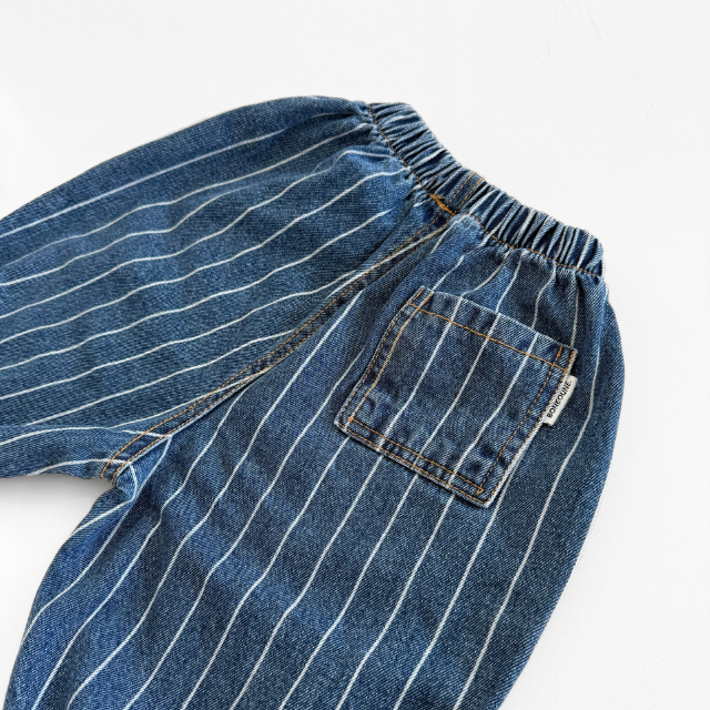 denim gestreepte jeans striped spijkerbroek